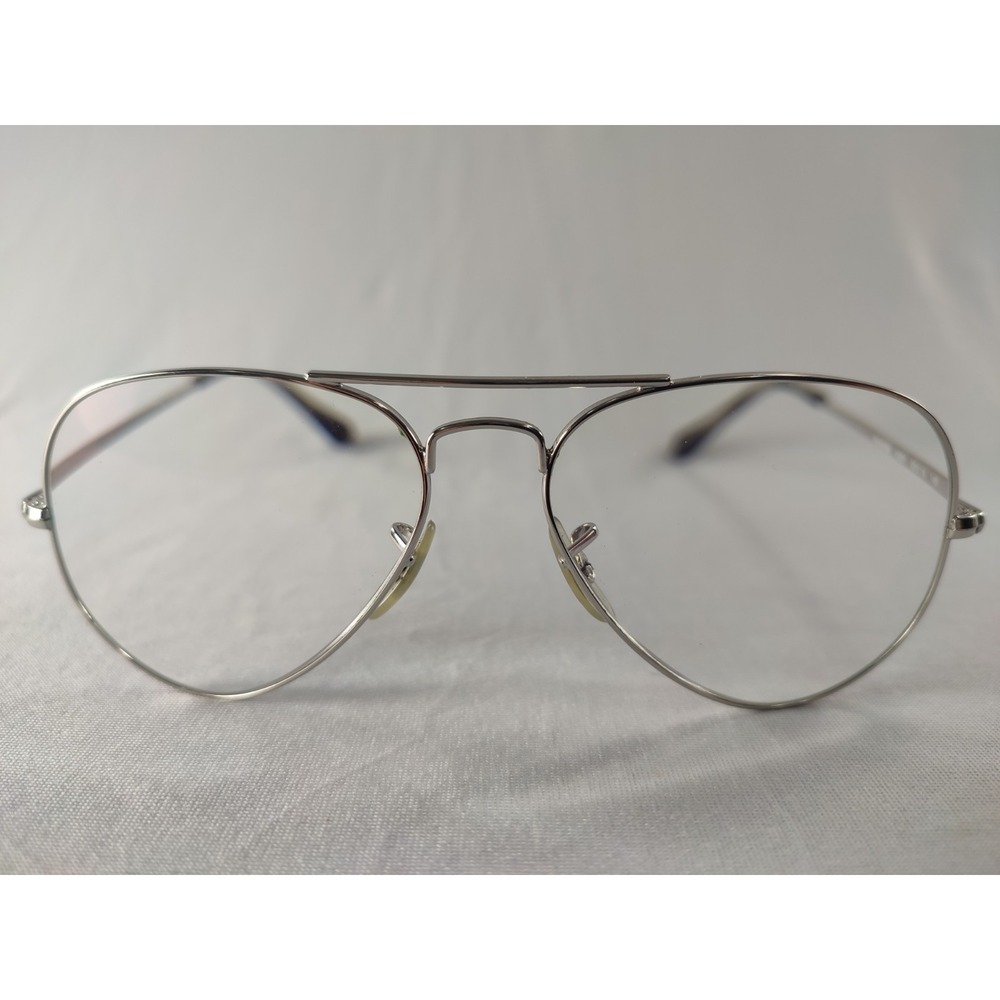 Ray-Ban RB 6489 2501 Silver Aviator Eyeglass Frames 55-14-140 Excellent